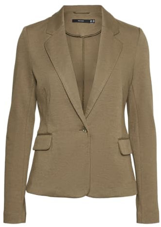 VERO MODA Damen Jersey Blazer Sakko Julia leichte Stoffjacke 10154123 Capers 42