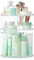 SUNFICON Rotating Cosmetic Holder Makeup Organizer 360 Degree Spining Makeup Storage Box Display Stand Brush Holders Adjustable Tray for Vanity Bathroom Bedroom Closet Large Acrylic Clear
