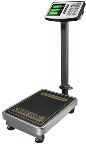 ZCBYBT Báscula de Plataforma electrónica Plegable Resistente de 100kg/10g Digital Floor con Pantalla LCD de Alta definición LB/KG, 30 * 34 * 65cm