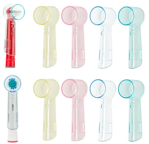 GeekerChip Capuchon Protection Brossette,8PCS Étui de Brosse à Dents,Couvercles de Tête de Brosse à Dents,Portable Étui Brosse a Dent, Pratique pour Voyages pour Meilleure Santé, Multicolore