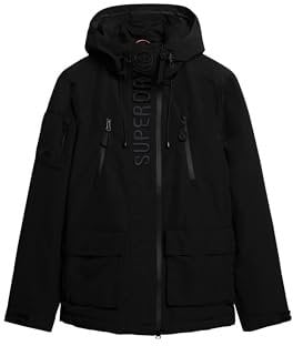 Superdry Ultimate EMB Windbreaker JKT A2 Wind Family, Noir de Jet, XXL Homme