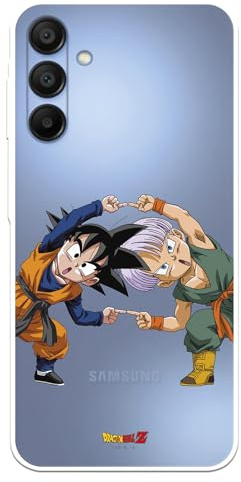 Schutzhülle kompatibel mit Samsung Galaxy A15 5G, offizieller Dragon Ball Goten und Trunks Fusion, um Ihr Handy zu schützen. Flexible transparente Silikonhülle mit offizieller Lizenz von Dragon Ball