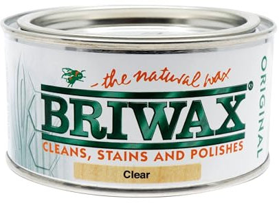Briwax Original Clear 200g - New Size for Smaller Jobs - The Natural Wax - Cleans, Stains and Polishes