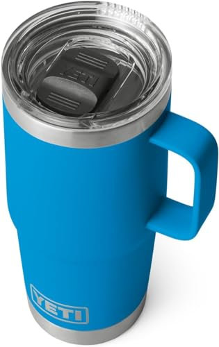 YETI Rambler, Stainless Steel Vacuum Insulated Travel Mug with Stronghold Lid, Big Wave Blue, 20 oz (591 ml)