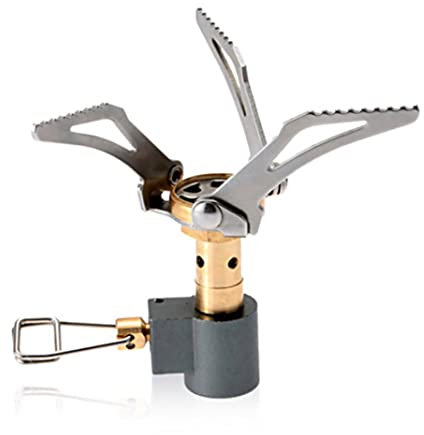 Survival Furnace Stove Mini Oven Outdoor Portable Folding Gas Camping Cooker Silver for Picnic Camping Folding Gas Stove Backpacking Stove Folding Mini Camping Oven Folding Furnace Stove