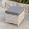 Calma Lux® Poly Rattan Hocker 2 stück mit Kissen Gartenhocker Sitzhocker Fußhocker Rattanhocker Balkon Sitzhocker Gartenmöbel 40x40x40cm ‎ (Beige)