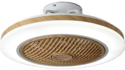 BEL AIR HOME - Ventilatore da Soffitto LED 72W, Motore DC Silenzioso a 4 Velocità, Griglia Oscillante, Telecomando Incluso, 3 Tonalità di Luce 3000K-6000K, Facile Installazione, Kale Legno, Metallo