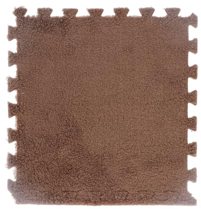 10 Plüsch-Schaumstoffmatten Plüsch-Bodenmatte, Schaumstoff-Bodenmatte für Schlafzimmer (Kaffee)