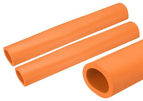 QUARKZMAN 2 x 0.25m Rohrisolierung Schaumstoff, Durchmesser 28mm Isolierstärke 5mm Heizungsrohr Verkleidung für Fitnessgeräte, Rohre, Handhaben (Orange)