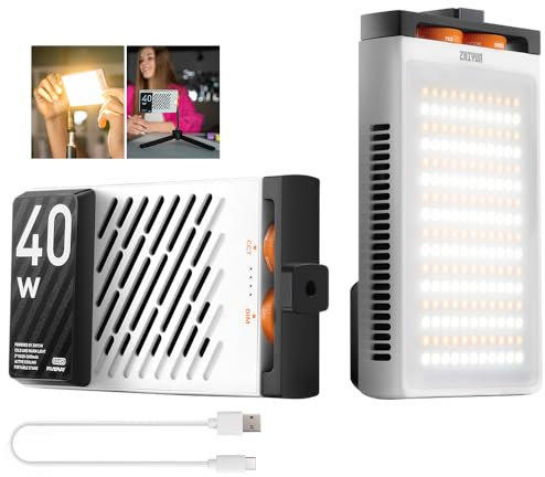 Zhiyun FIVERAY M40 Video Light, 40 W/14000 Lux Portable Camera Light, 2700-6200 K, 320 g LED Panel DSLR Photography Lighting