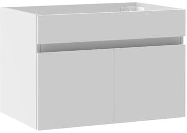 Acezanble Meuble sous-Vasque 80 cm, avec charnière -Tampon Silencieux, Meuble Suspendu, Blanc