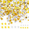 Mozeat Lens 60g Gold & Silber Metallic Glitzer Sterne, Holografisches Stern Konfetti für Hochzeit, Weihnachten, Party Dekoration (10mm & 6mm)