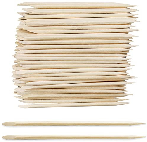 200 Pack Orange Wood Nail Sticks, Cuticle Pusher,orange Sticks for Nails,Nail Etching tool,Double Heads Multi Functional Cuticle Pusher Remover Nail Cleaning, Manicure Pedicure tool