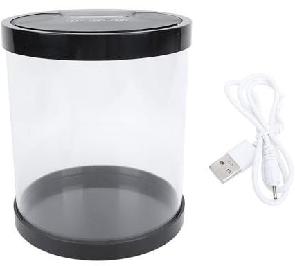 Scatola con serratura temporizzata in plastica, con serratura elettronica, multiuso, per chiavi, telefono, portafoglio, gioielli (nero)