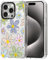 MOSNOVO für iPhone 15 Pro Hülle – Durchsichtige, schlanke, stoßfeste TPU+PC-Handyhülle, [6,6 Fuß Fallschutz/Anti-Abziehen] - Lineare Blüten