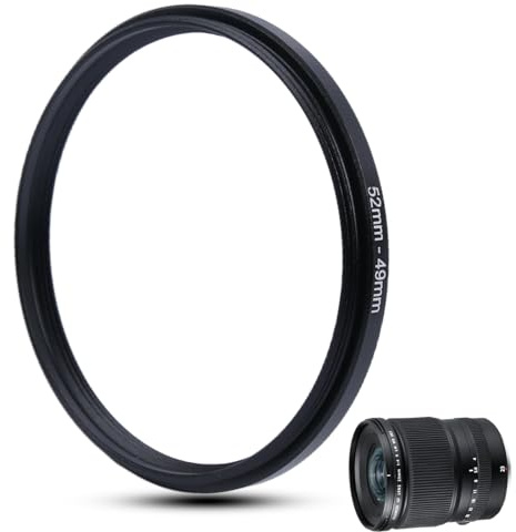 Metall Step-Down Ring Filter Adapter - 52mm auf 49mm - Metallring Step-Down Adapter für Filter, kompatibel mit Allen 49mm UV, CPL, ND-Filtern, Objektivhauben, gewindegedrehten Objektiven usw