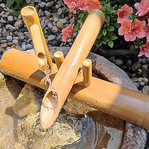 GLJTUO Fontaines D'Extérieur Autoportantes avec Pompe Solaire, Fontaines en Bois pour Patio, avec Panneau Solaire De 6 W, Filtre À Eau, Tube d'eau De 2 M, pour Père/Homme,