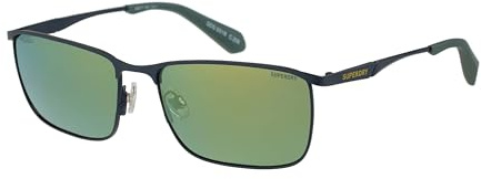 Superdry SDS-5018 Men's Sunglasses 206 Navy-Green/Green-Gold Mirror