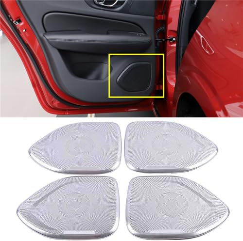 LzDQF Auto dekorativen Rahmen Für Volvo S60 V60 2020 2021,Auto Lautsprecher Lautsprecher Horn Dekoration Abdeckung Verkleidung Aufkleber Interieur.,C-Sliver