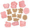 DeryArcle 8 Pcs Emporte-pièce Ourson Mignon, Mini Biscuit Emporte-pièces pour la Pâtisserie, Moule en Plastique Forme de Animales, Décoration de Gâteau