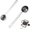 2 Stück Kaffeelöffel Portionierer 15ml 30ml Edelstahl Kaffeelöffel mit Langem Griff Runder Kaffee Messlöffel für Kaffee, Tee, Zucker, Mehl, Gewürze