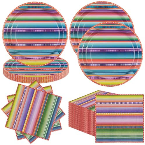 40 piatti di carta arcobaleno colorati piatti di carta per il compleanno dei bambini, strisce arcobaleno, tovaglioli, piatti di carta arcobaleno, stoviglie di carta per il compleanno dei bambini, per