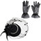 Chapeau Mariage Femme Chapeau Bibi Mariage Fascinator Fleurs Cheveux Mariage Fascinateurs en Plumes et Maille pour Femmes 1 Pièce Fascinateur + 1 Pièce Gants en dentelle