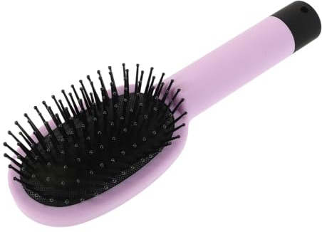 minkissy Aufbewahrungsbox-Rollkamm neckender Kamm Geldbehälter verstecken wiederaufladbarer haarglätter Wellenhaarkamm Entwirrer für Haarbürsten Heißkamm mit Aufsätzen Plastik Violet