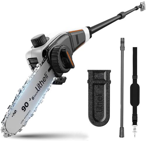 Litheli U20 Akku Hochentaster (ohne Akku) mit 20 cm Schwert, kompatibel mit allen Litheli U20 Akkus, Teleskop Hochentaster mit 8 m/s Schnittgeschwindigkeit zum Schneiden von Ästen