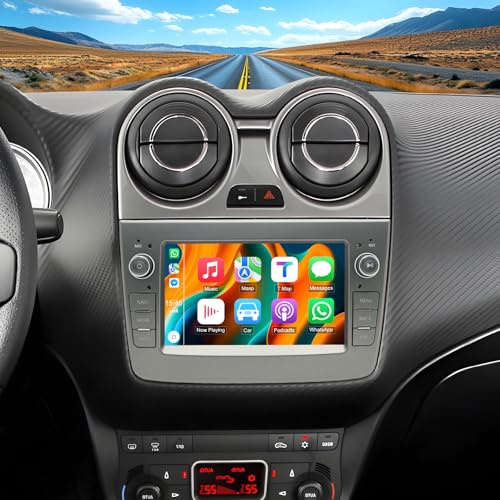 4+64G 2 Din Android 14 Autoradio per Alfa Romeo Mito 2008-2019 con Carplay Android Auto, 7 pollici Touchscreen Lettore Ricevitore Multimediale Digitale con navigazione GPS Bluetooth SWC Mirror Link