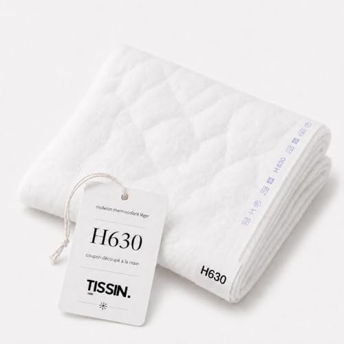 Molleton Thermocollant Léger H630-50x90 Cm - Coupon Tissin issu d’un Rouleau Vlieseline - Renfort Moelleux pour Patchwork, Quilting, Vêtements, Trousses et Pochettes