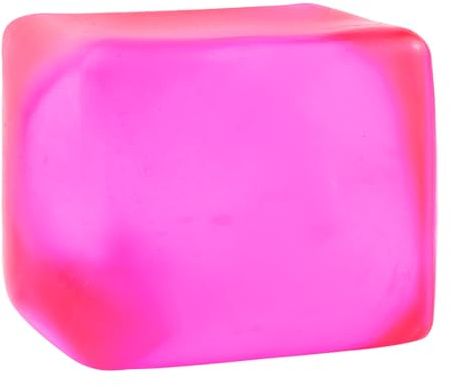 MEIEST Cubo antistress gigante – cubo sensoriale da 8 cm, giocattolo antistress super solido squish-lento che si solleva lentamente, giocattolo antistress (rosso)
