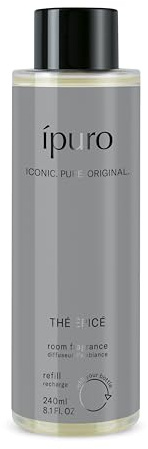 ipuro Exclusive Refill THÉ EPICÉ Raumduft 240ml - Premium Nachfüller mit intensivem Duftölanteil - Duft mit Matcha Zitrone & Jasmin - Nachfüllflasche für Diffuser - Lufterfrischer Wohnung