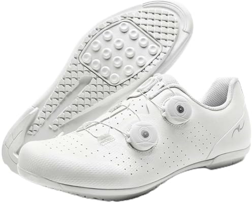 TvzsiY Scarpe da Ciclismo Senza Attacchi con Suola in Gomma Uomo Donna Scarpe da Strada E da Mountain Bike raspiranti, Fori di Ventilazione