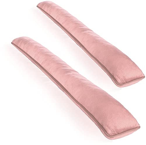 COM-FOUR® 2X boudins de Porte pour Portes et fenêtres - Coupe-Vent en Microfibre - économisez de l'énergie avec Les boudins de Porte (02 pièces - Rose)