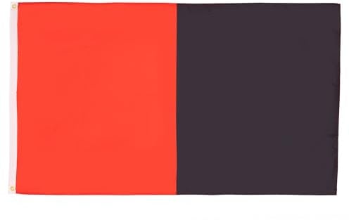 AZ FLAG - Drapeau Rouge et noir - 90x60 cm - Drapeau Deux Couleurs 100% Polyester Avec Oeillets Métalliques Intégrés - Pavillon 50 g