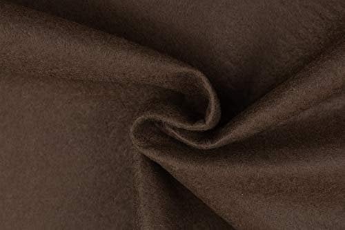 Filz Bastelfilz Meterware, 2 mm, 90 cm breit, Waschbar, 0,25 m, Polyesterfilz Waschbar (Braun)