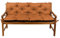 Gutekissen® Bankkissen, Sitzkissen, Rückenlehnen, Gartenkissen, Steppkissen, Doppelkissen, Sitzmöbel, Sitzbank-Kissen, Gartenschaukel, Gartenmöbel Law (190cmx50cmx50cm, Orange)