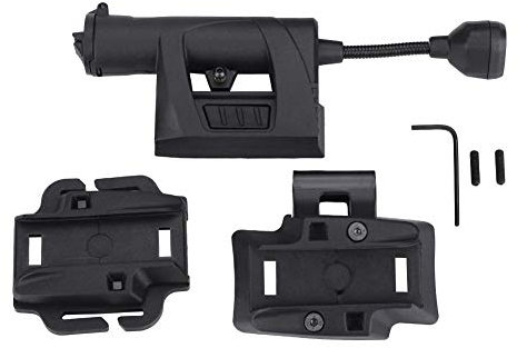 Luz de casco militar, herramienta de iluminación duradera para casco para caza al aire libre (negro), luz de tarea iluminada Mpls casco de noche Mi táctico linterna