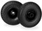 Relaxdays Sackkarrenrad Set, pannensicher, 3.00-4 Vollgummireifen, Stahlfelge, 25 mm Achse, 100 kg, 25 x 7.5mm, schwarz