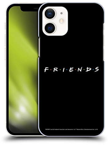 Head Case Designs Offizielle Friends TV Show Schwarz Logos Harte Rueckseiten Handyhülle Hülle Huelle kompatibel mit Apple iPhone 12 Mini