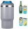 Gteller 4-in-1 Edelstahl-Dosen-/Flaschenisolator, 400 ml, Zwei-Wege-Deckel, SUS isolierter Dosenkühler, Bierflaschenhalter (grau)