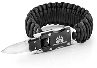 Armband King Cobra Paracord Survival Bracelet - Schwarz - Überlebensarmband Verstellbare - Prepper - Survival, Camping, Wandern, Notfall, Bushcraft Ausrüstung, Überlebensausrüstung, edc tool