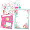Papierdrachen Briefblock Set - 50 bunt bedruckte Briefbögen - Briefpapier mit Stickerbogen - 20 bedruckte Umschläge - Geschenkidee für Kinder - Meerjungfrau