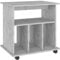 vidaXL Rollschrank mit Fächern Rollcontainer Büroschrank Aktenschrank Bürocontainer Schrank Büro Druckerschrank Betongrau 60x45x60cm Holzwerkstoff
