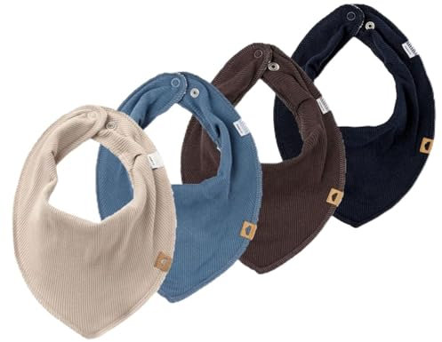 NAME IT Baby 4er Pack DREIECKSTUCH HALSTUCH Sabberlätzchen 4 Stück (Set 4Rolan), Einheitsgröße