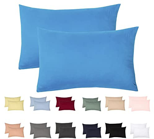 Livessa Kissenbezug 50x70 2er Set - Verdeckter Reißverschluss an der Langen Seite, Kopfkissenbezug aus%100 Baumwolle Jersey Stoff, Ultra weich und atmungsaktiv, Oeko-Tex Zertifiziert