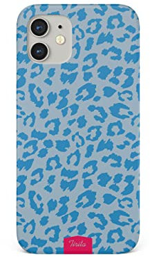 Tirita Phone Case Compatible with iPhone 13 Mini, hard cover, snap-on - Animal Print Blue Cheetah Cat
