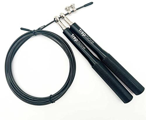 1repmore - Springseil mit 3D-Kugellager für Double Unders Fitness WODS Speed Rope Skipping Boxen Seilspringen MMA