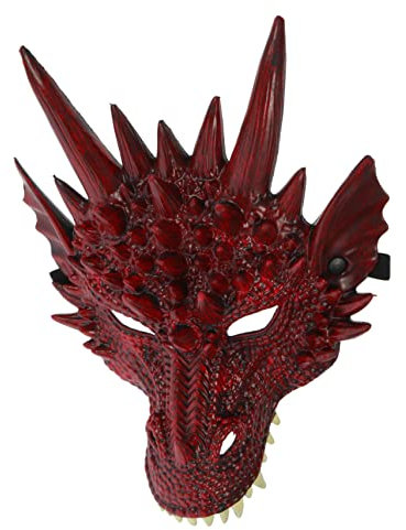 ibasenice Drachenmaske Tiermasken Für Kinder Dinosaurier-masken Drachenkostüm-set Halbgesichts-tiermasken Für Erwachsene Tierische Partymasken -requisiten Tierkostüm Pu 3d Drachenhut Cosplay